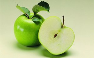 Обои для рабочего стола: Зеленые яблоки