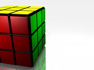 Обои для рабочего стола: 3d-кубик Рубика