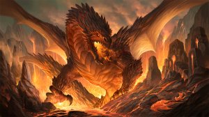 Обои для рабочего стола: Огненный дракон