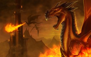 Огнедышащий дракон - скачать обои на рабочий стол