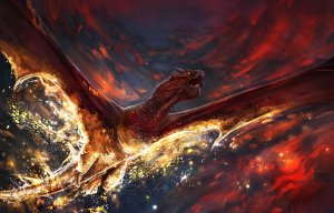 Огненные крылья дракона - скачать обои на рабочий стол