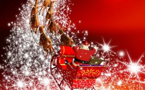 Сани Санта Клауса - скачать обои на рабочий стол