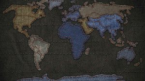 Обои для рабочего стола: Карта мира в стиле д...