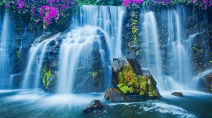 Сотни водопадов - скачать обои на рабочий стол