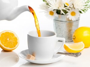 Чай с лимоном - скачать обои на рабочий стол