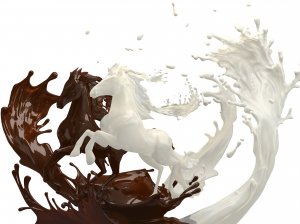 Лошади: молоко и шоколад - скачать обои на рабочий стол