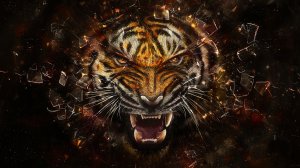 Тигровый ужас - скачать обои на рабочий стол