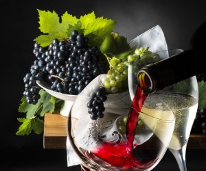 Обои для рабочего стола: Вино и виноград