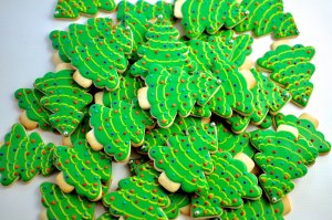 Зеленые печенья - скачать обои на рабочий стол