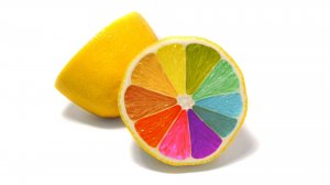 Радужный лимон - скачать обои на рабочий стол