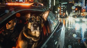 Крутой полицейский и пёс из Ванкувера - скачать обои на рабочий стол