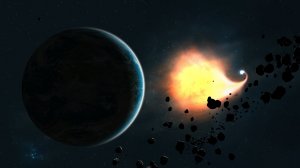Астероид в космосе - скачать обои на рабочий стол