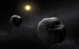 Обои для рабочего стола: Двойной астероид